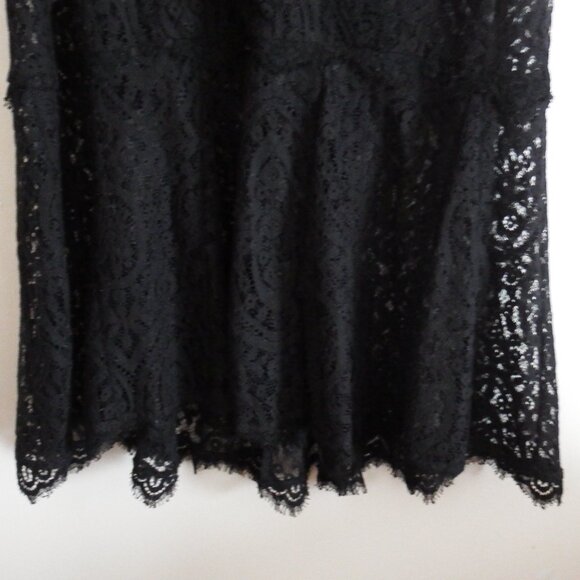 NWT Free People Black Boho Baby Doll Lace Dress Beach L - Picture 6 of 7